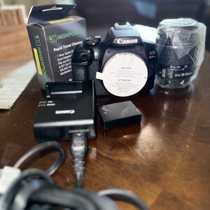 Canon EOS T7 Digital Camera with Lens Kit - Black and Silver 24 mega pixel